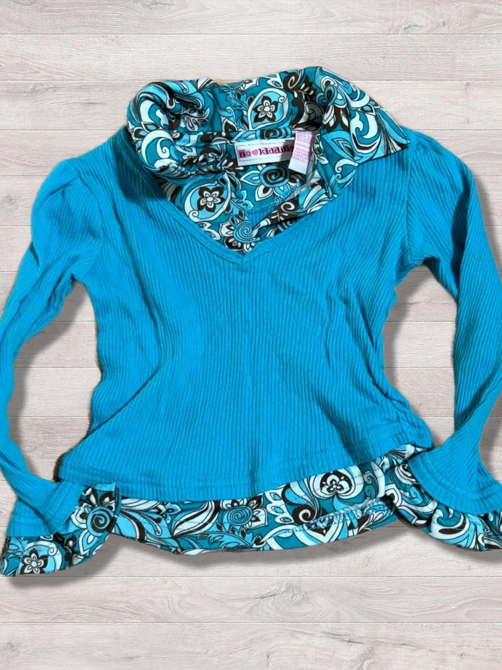 Vintage Y2K 2000s No Kidding Layered Girls Sweater Top Size 4T Cute